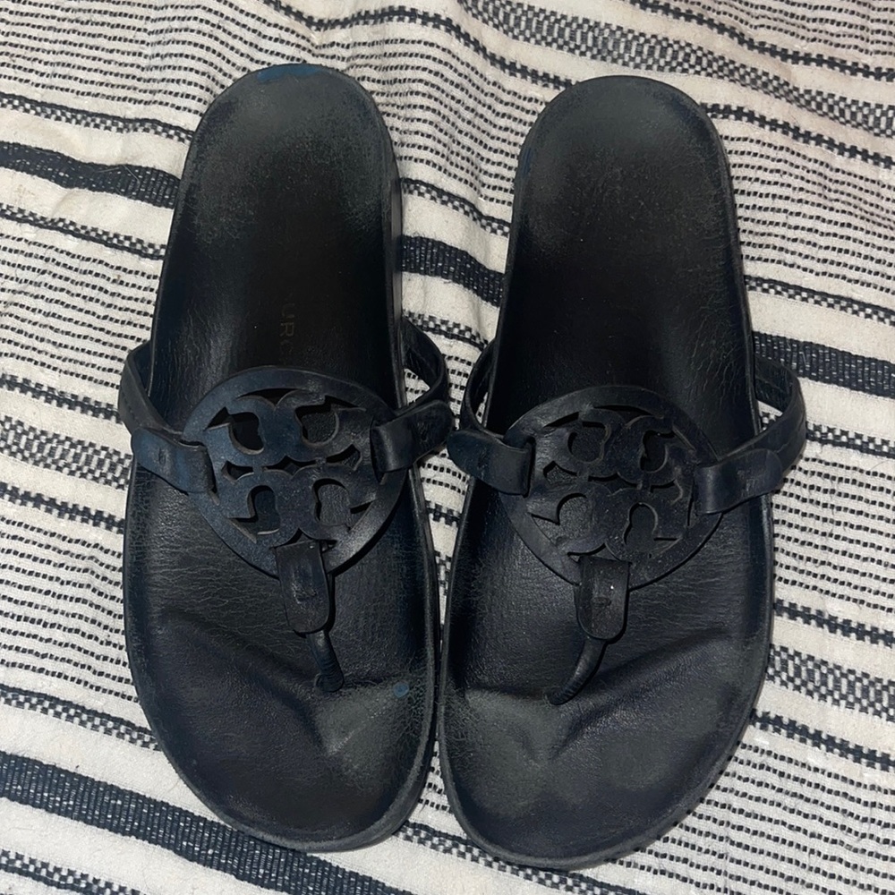 Black Tory Burch Miller Cloud slides sz9.5